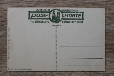 AK München / 1908 / Litho / Ausstellung / Künstler Karte Fritz Klee / Münchner Kindl / Löwe